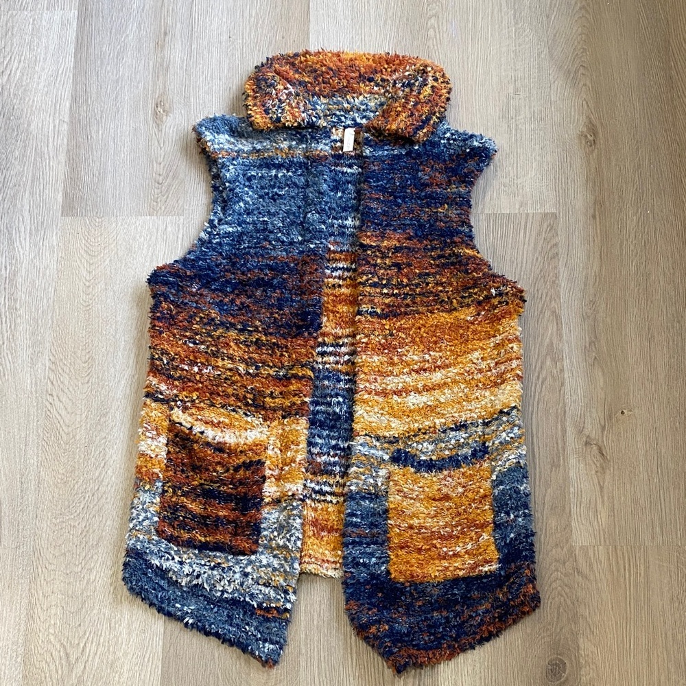 Anthropologie Pilcro Teddy Multicolor Knit Vest Patchwork Sweater Vest